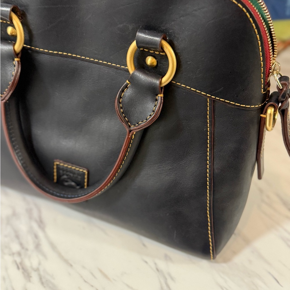 Dooney & Bourke Florentine Cameron Satchel-Navy - Picture 3 of 10